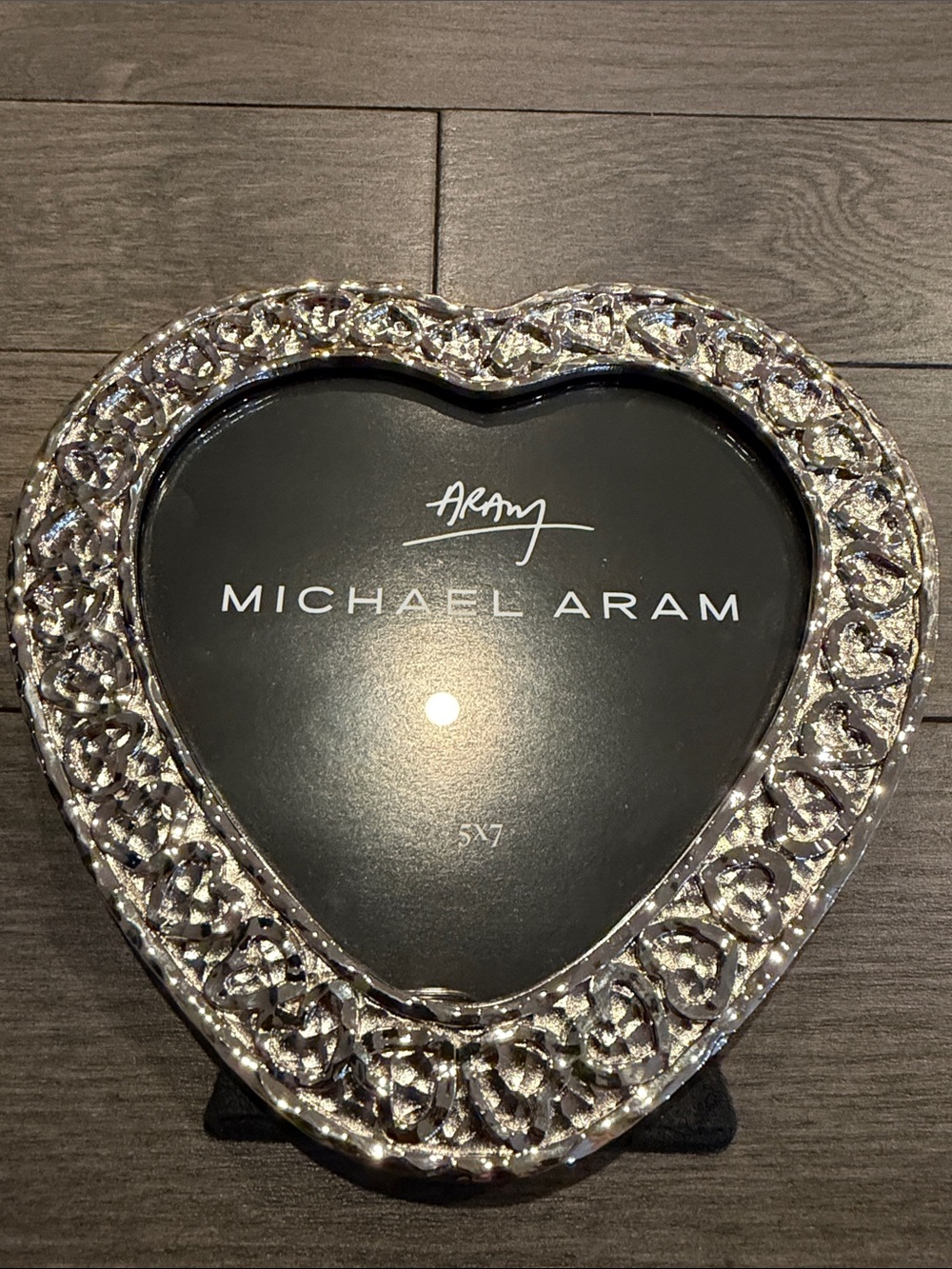 Michael Aram Silver Heart Frame with Ornate Floral Border